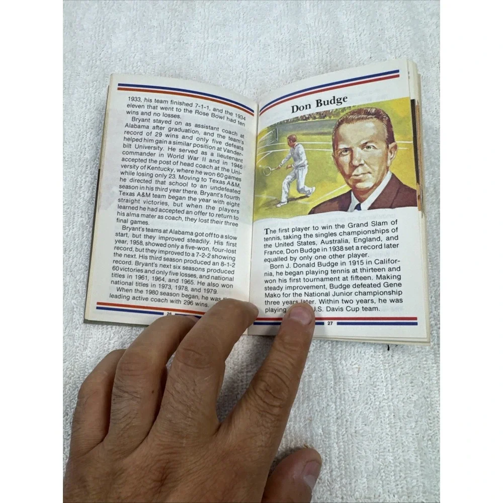 Vintage Pat Summerall Sports Stars Collection Book 1 True Value Promo 1981